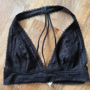 Urban Outfitters Woman’s  Black Lace Bralette - Halter Style